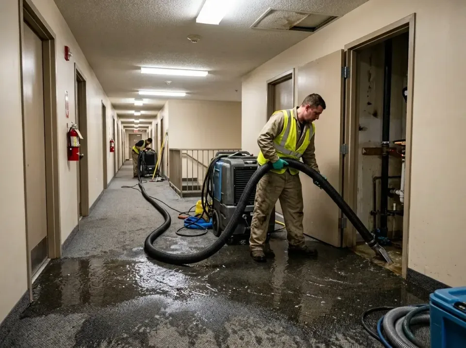 multi-unit-apartment-hallway-f-005 — frequently asked questions, Emergency Burst Pipe Water Extraction & Removal in Prunedal…